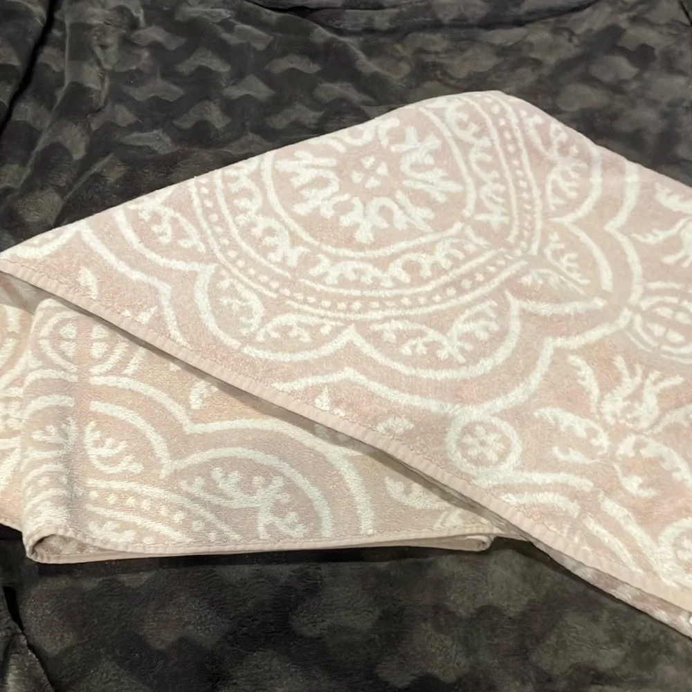 Restoration Hardware Cream and grey ish/ lavenderTowel